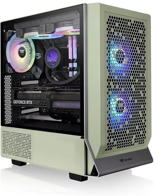 Корпус ATX Thermaltake Ceres 300 TG ARGB Matcha, Midi-Tower, без БП,  зеленый [ca-1y2-00mewn-00]